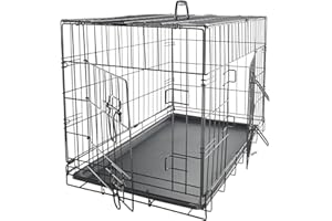 PAWS & PALS Dog Crates for Large Dogs - Dog Crate 36" Pet Cage Double-Door Best for Big Pets - Wire Metal Kennel Cages with Tray - in-Door Foldable & Portable for Animal Out-Door Travel