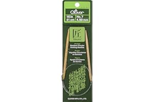 Clover 3016/16-07 Takumi Bamboo Circular 16-Inch Knitting Needles, Size 7