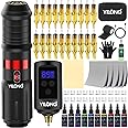 Wireless Tattoo Machine Kit - YILONG Tattoo Guns and Kits with 1500mAh Tattoo Power Supply,Cartridge Needles and Tattoo Ink Set Suitable Temporary Tattoo Starter Kit for Beginners Supplies