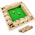 ropoda Shut The Box Game, Upgraded 12 Numbers Wooden Board Games for Adult and Kids, Shut The Box Dice Game -Addition Training, Fun for Family Game Night