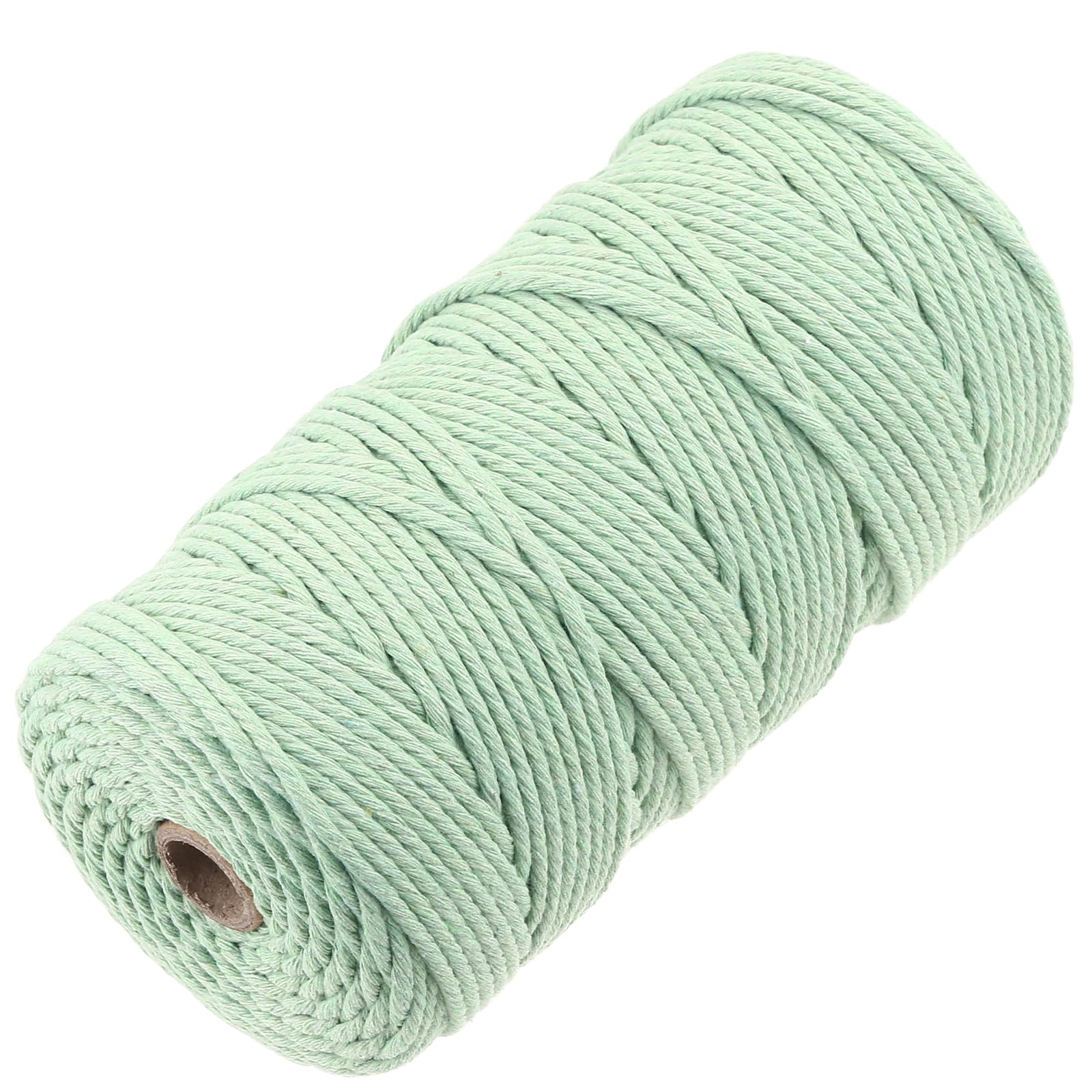 GOHOF Macrame Cord 3mm x 150m Premium Cotton Macrame Rope, 4 Strand Twisted Soft Cotton Cord, One of The Most Perfect Materials for Macrame Art, Cotton String Without Chemicals (Mint) — image 1