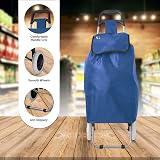 SG Traders 51L Lightweight Shopping Trolley on Wheels Blue view 5