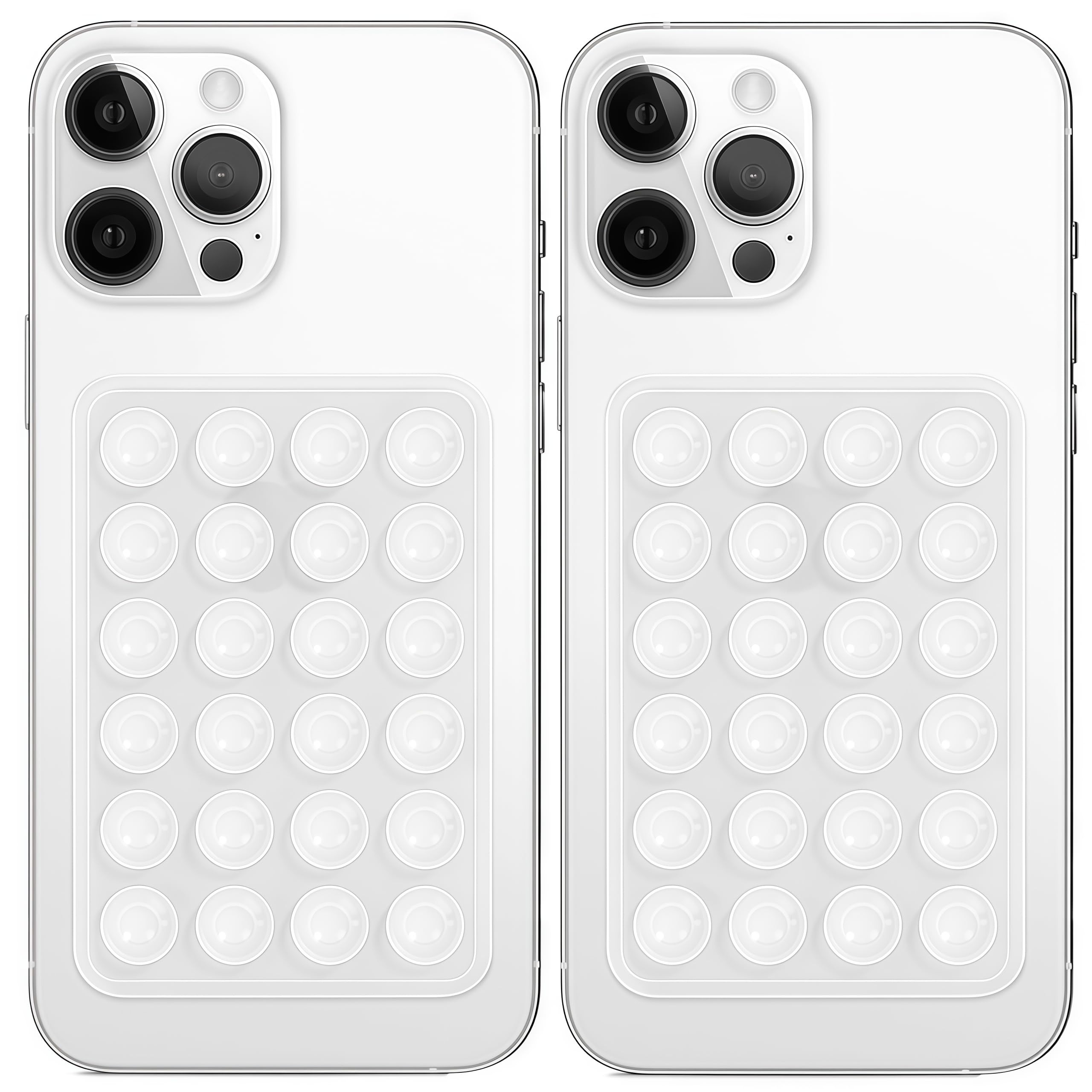 Photo 1 of Galundge 2 Pack Silicone Suction Phone Case Mount, Non Slip Sticky Grip for Cellphone, Silicon Adhesive Suction Cup Mount, Strong Grip Holder for Selfies and Videos (Translucent)