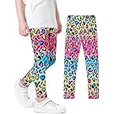 LQSZ Girls Printed Leggings Kids Soft Lounge Pants Toddler Playwear for 3-10 Years