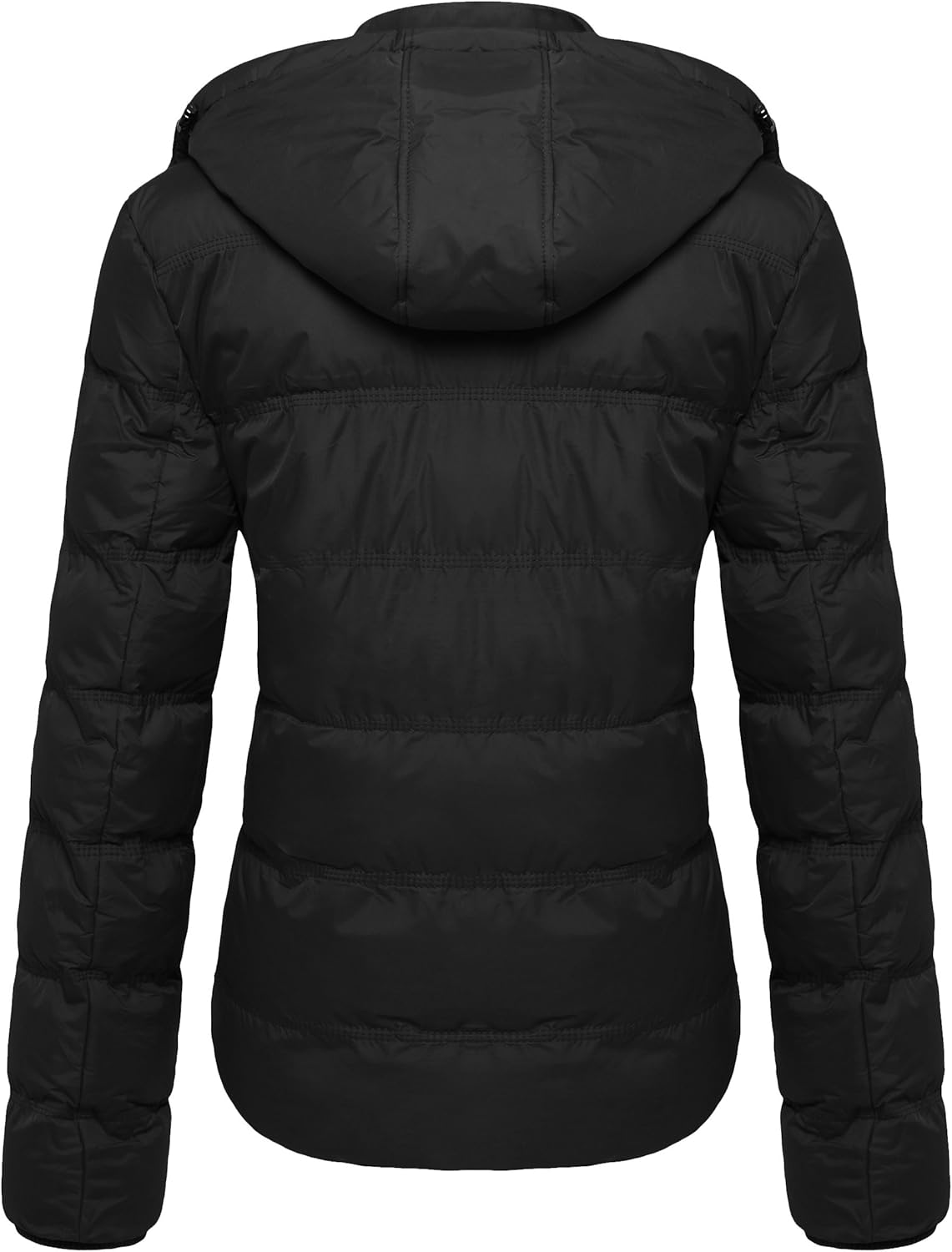 Wantdo Women's Hooded Warm Winter Coat Quilted Thicken Puffer Jacket with Removable Hood: Clothing
