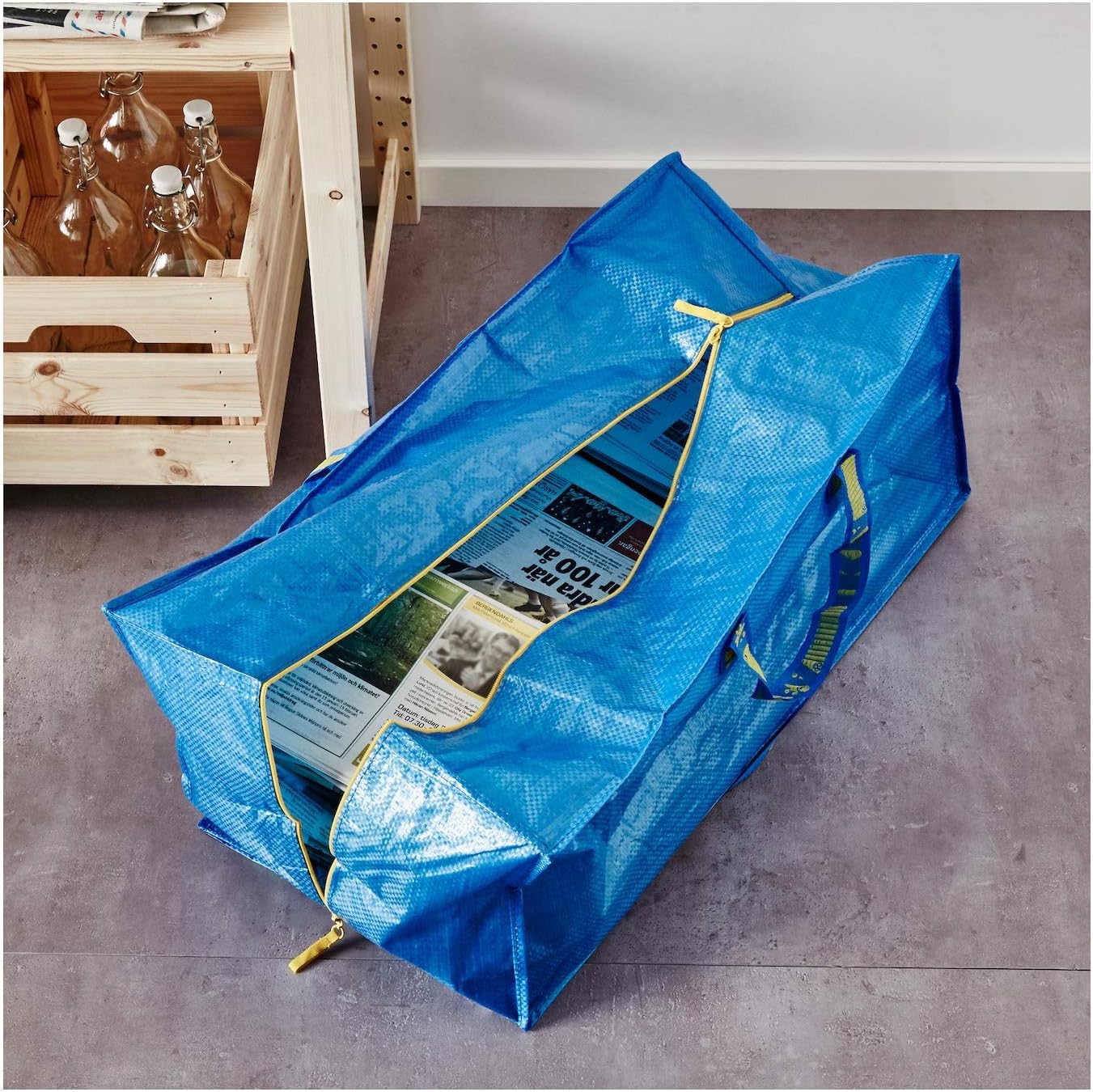 2 x FRAKTA Trunk for Trolley Blue, Length: 73 cm Depth: 35 cm Height: 30 cm Max. load: 25 kg Volume: 76 l - Image 4