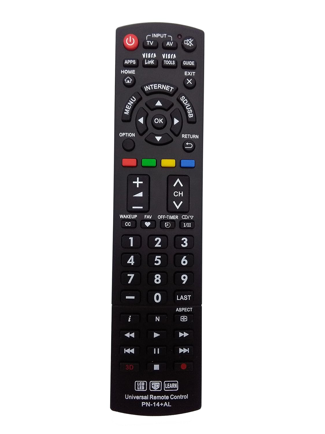 VINABTY New Replaced Remote fit for PANASONIC N2QAYB000486 N2QAYB000321  N2QAYB000485 N2QAYB000837 N2QAYB000926 N2QAYB000221 and Other 3D LCD LED  HDTV TV