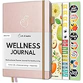 Life & Apples Wellness Planner - Food Journal and Fitness Diary with Daily Gratitude and Meal Planner for Healthy Living and Self-Care - Track Weight Loss Diet and Health Goals - Undated, Rose Gold