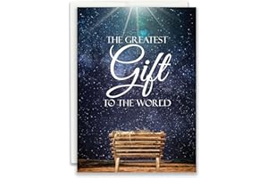 JBH Creations Greatest Gift Religious Christmas Card - Pack of 24