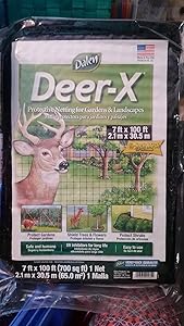 Deer-X 11 Protective Netting 7 Foot by 100 feet Repel-pesticides, Black