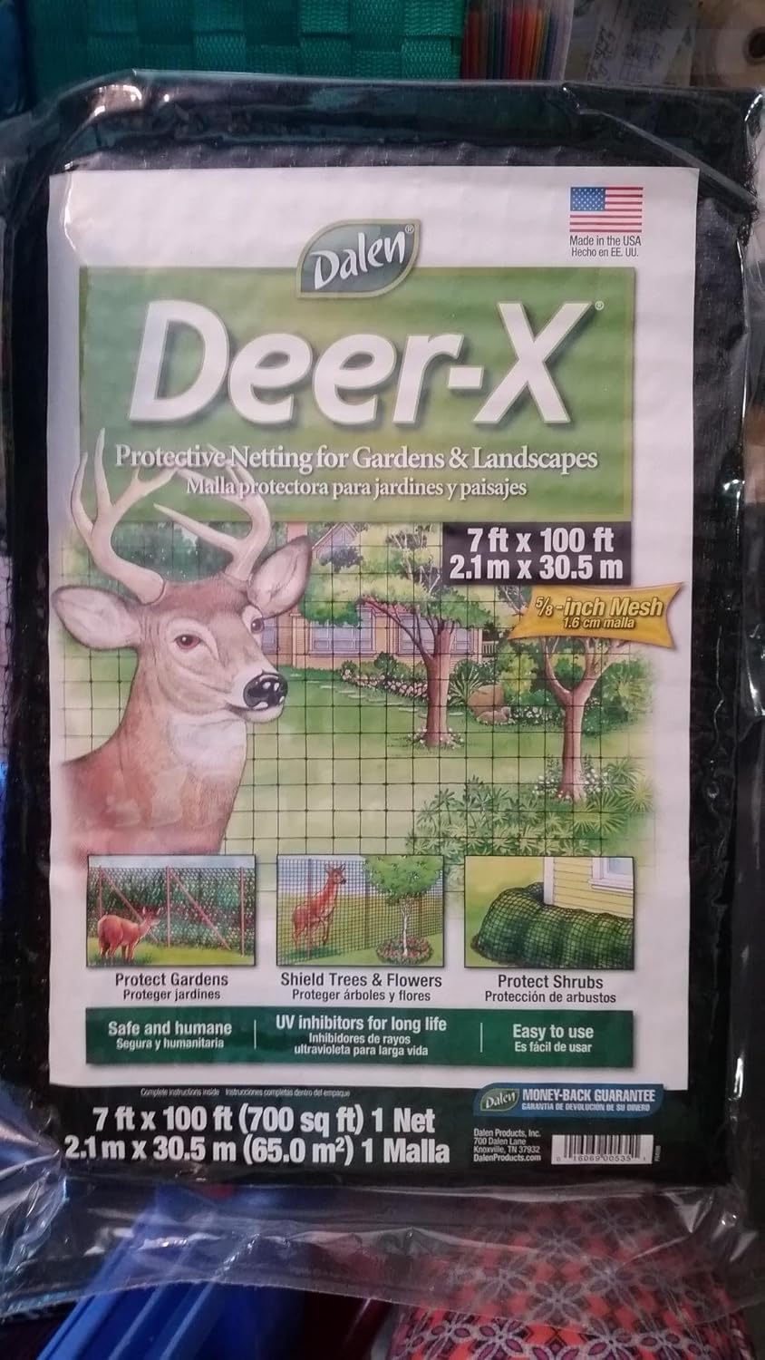 DeerX protective netting 7 foot by 100 feet Garden