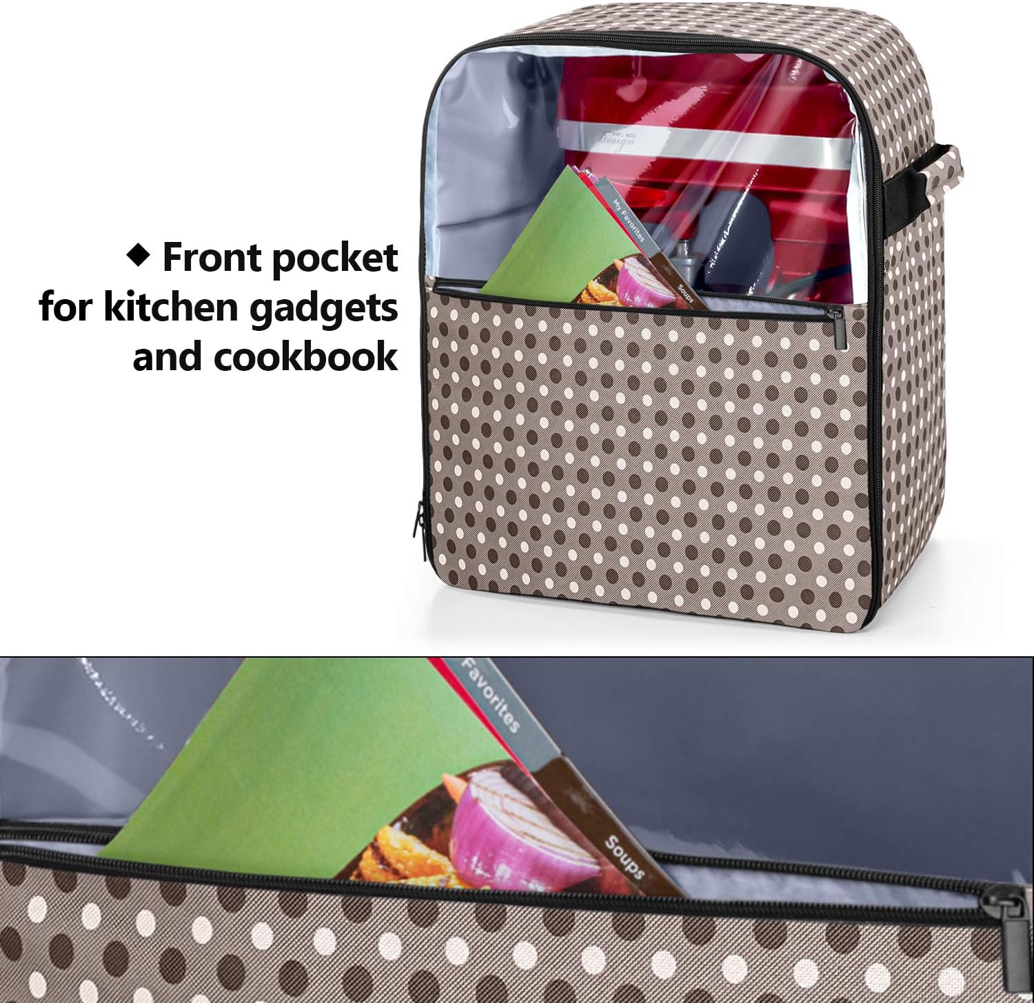 Yarwo Stand Mixer Cover with Bottom for 4.5 qt and All 5 qt KitchenAid