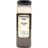BUNKHOUSE Ground Pasilla Chile Pepper, Premium Mild Chili Powder, for Seasoning Mixes, BBQ Meat Rubs, Grilling, 16 Ounce Bulk Food Service Size