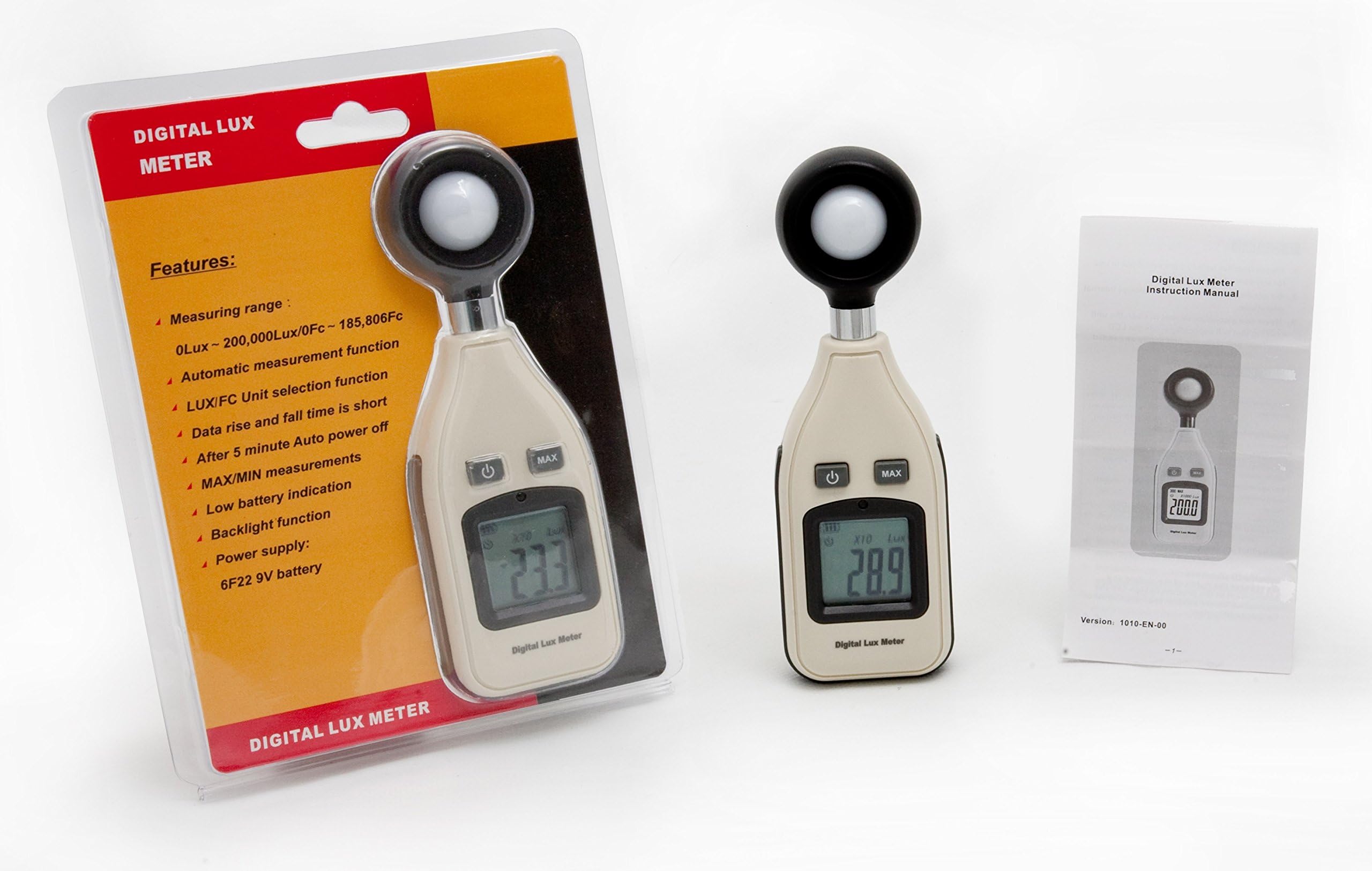 Digital Light Lux Meter Luxmeter Photometer Luminometer FC 12 Months Warranty