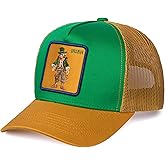 City-Flex Fan Patch Trucker Hat - Netted Snapback Baseball Cap for Men & Women (Green/Gold - Leprechaun)
