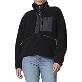 Andrew Marc womens Mixed Sherpa Zip Front Jacket