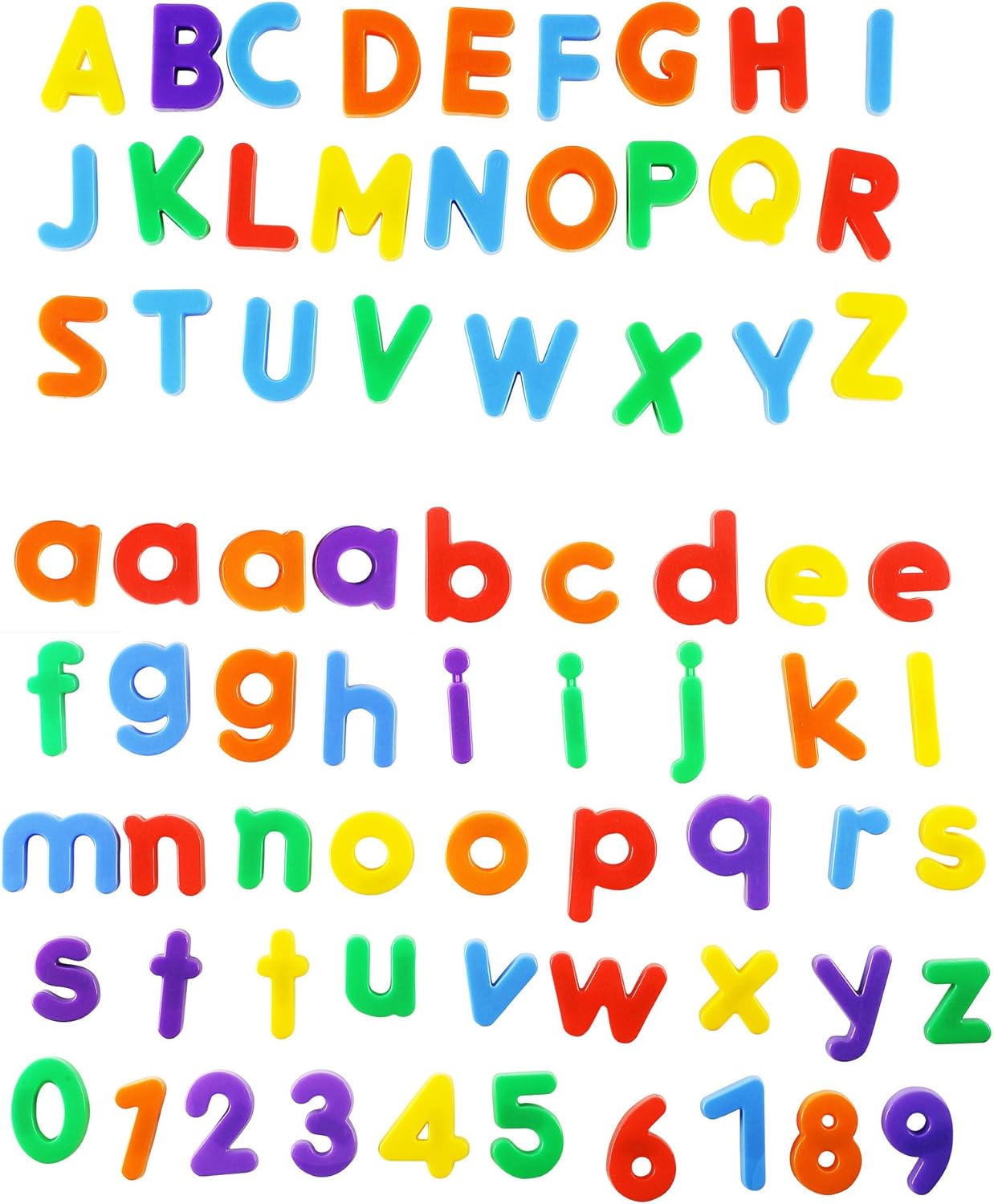 EduKid Toys 72 Magnetic Letters & Numbers (Tote) 1.25" - 1.75": Toys & Games