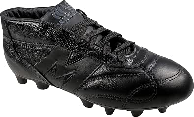 Amazon.com: Manriquez Zapatillas de Fútbol Botas Vintage Total Negro Cuero  Genuino Adulto : Ropa, Zapatos y Joyería