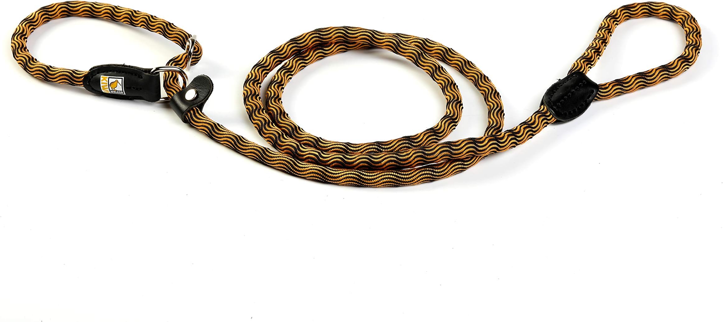 Kiwi Walker Slip Nylon Rope Lead 10mm, 1.8m - Orange/Black, One Size