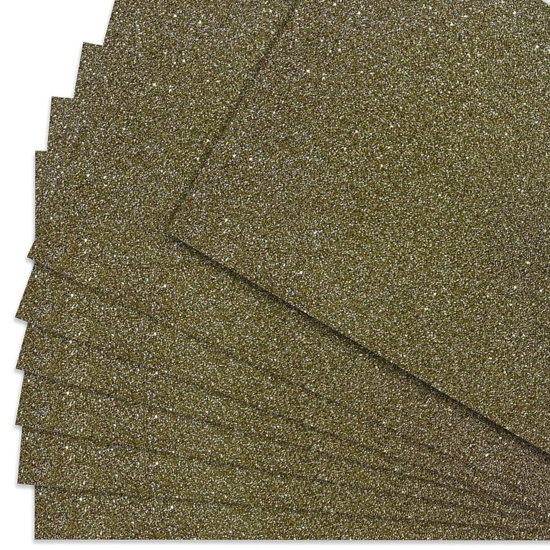 Springboard Coloured Glitter Card 10-Pack - A4 Sheets of 230gsm Glitter Card for Arts and Crafts with Non-Shed Design for Less Mess - Champagne