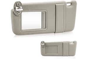 HKPARTS Left Driver Side Sun Visor SunVisor for Toyota Venza 2009-2016 with Sunroof 74320-0T021-A1 (Beige)