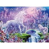 Ravensburger Unicorn Kingdom 100 Piece XXL Glitter Jigsaw Puzzle for Kids - 12907 - Every Piece is Unique, Pieces Fit Together Perfectly