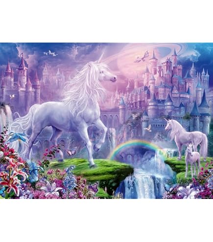 Amazon.com: Ceaco - Unicorns Glitter - Unicorn Waterfall Sunset