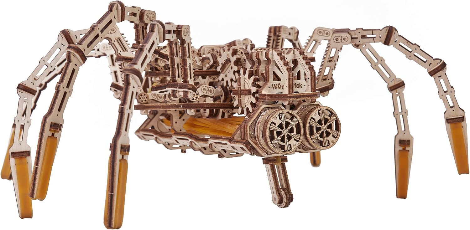 Wood Trick Mechanical Spider 3D Wooden Puzzle - Runs up to 7 feet - Wooden Model Kit for Adults and Kids to Build - Image 3