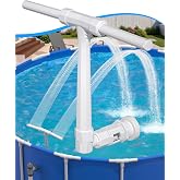 POOLHOUR Dual Spray Pool Fountain for Above Ground and Inground, White | Height Upgrade Pool Fountains With Sprinkler, 360&deg; Cooling Jet, Adjustable Waterfall Flow, 4 Adapters &amp; Relaxation Features