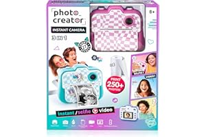 CANAL TOYS Photo Creator 3-in-1 Instant Camera for Kids – Pink; Camera, Instant Printer & Photo Booth with Fun Frames & Filters