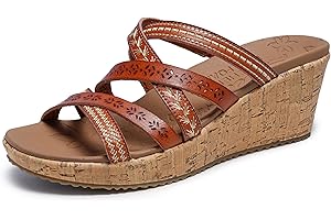 Skechers womens Beverlee - Tiger PosseWedge Sandal