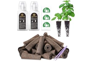 DRYADES 51 Pcs Grow Sponges and Nutrients for Hydroponics Plant Food Compatible with Aero Garden and All Brands - Seed Pods Lables and Indoor Plant Fertilizer for Indoor Garden Hydroponics Growing System