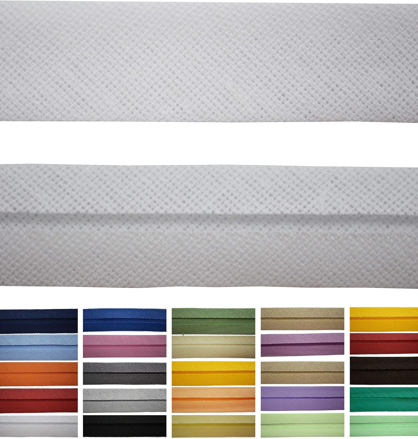 Roban Fashion Baumwoll Schrägband 25mm breit Textilband Blende in 24 Farben