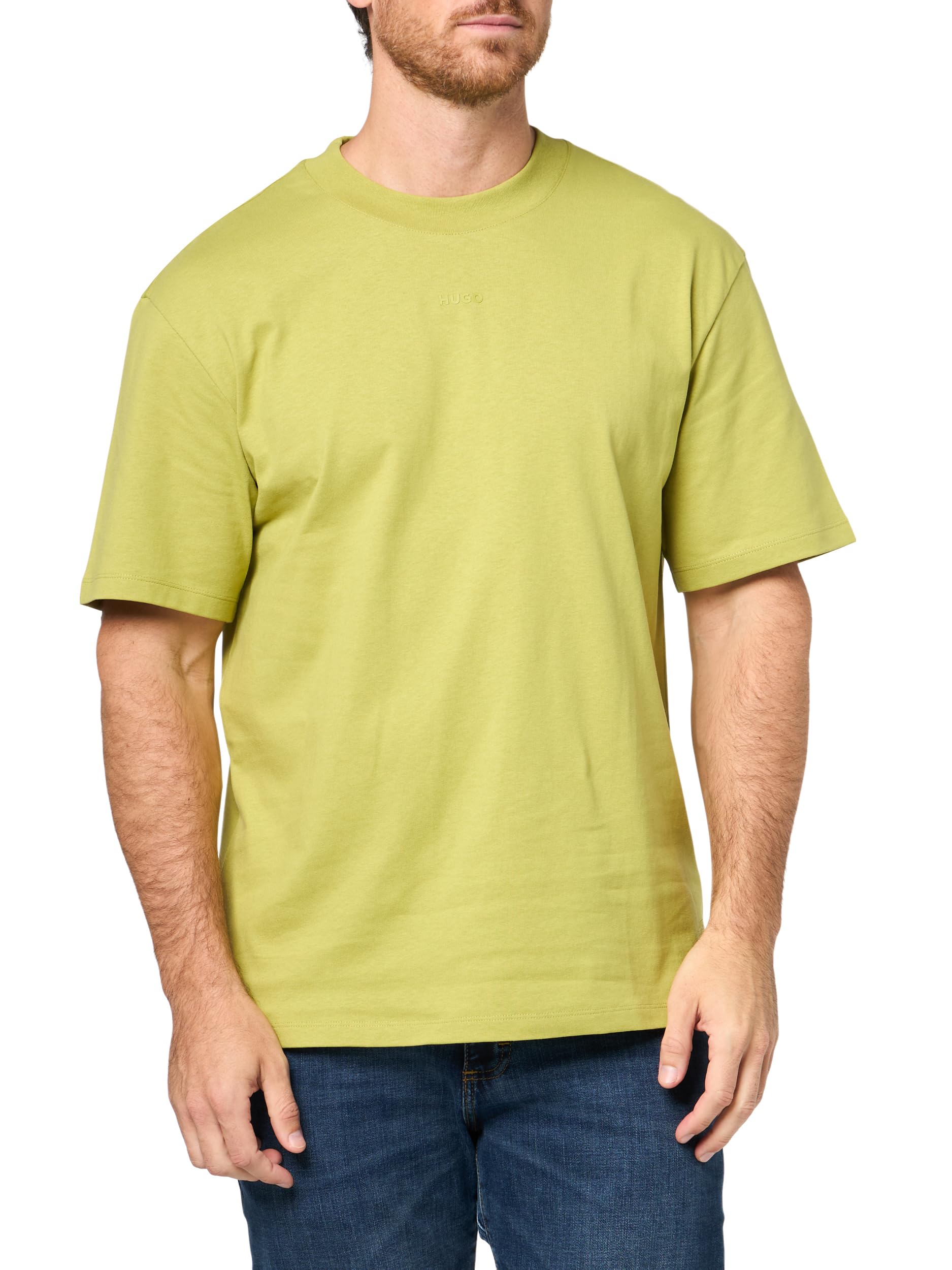 HUGO, Small Center Logo Jersey Short Sleeve T-Shirt, Fresh Moss Green, S