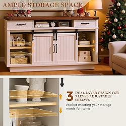 59'' Fireplace TV Stand with 3D Flame Electric