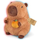 Microwavable & Coolable Capybara with Orange Stuffed Animal – Heating Pad for Period Cramps Relief Muscle Pain & Anxiety Cute Capybara Plush Toy for Comfort & Warmth Gifts for Adults & Kids