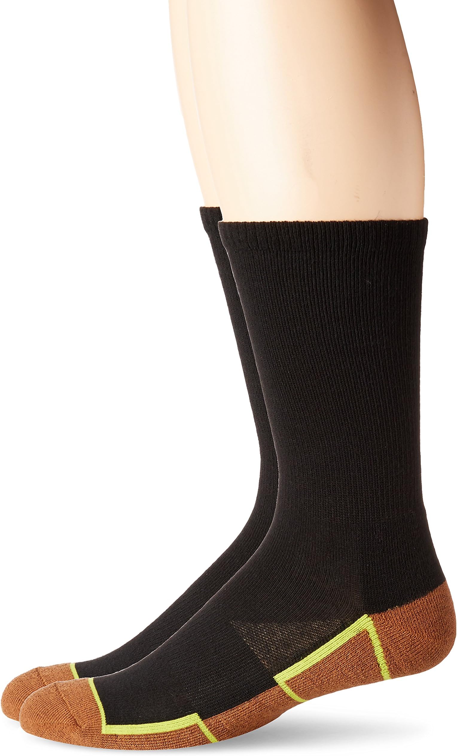 Copper Sole Men's 2 Pack Athletic Crew Socks
