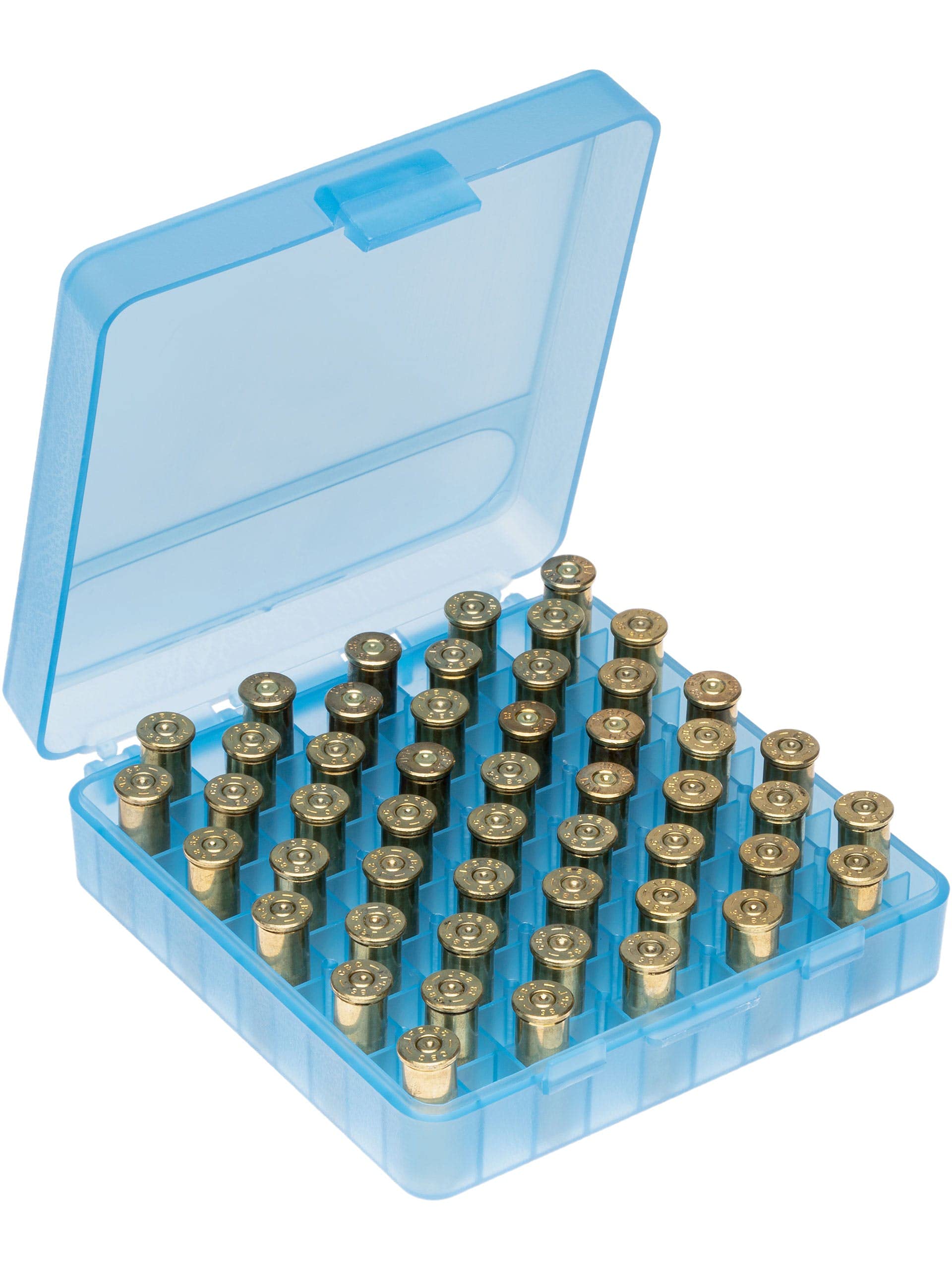 PARRA Ammo Box - 100 rounds – Ø 10mm / 3/8” - OAL 31mm / 1 1/4”, Blue