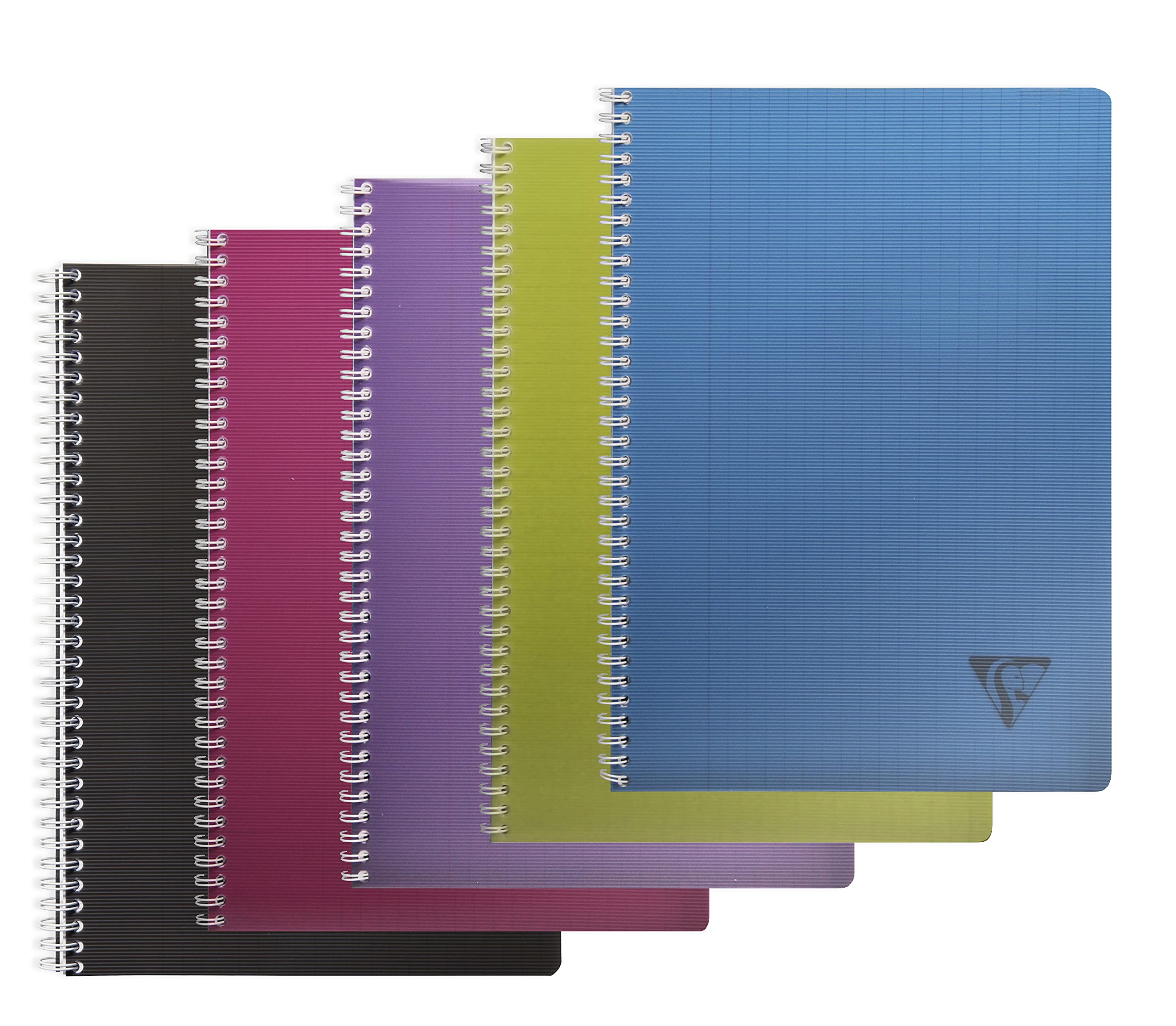 Clairefontaine 329115C Collection LiniColour Intensive Spiral Notebook A4 21x29,7 - 100 Seyes Pages - White Paper 90g - Transparent Polypro Cover Random Colour