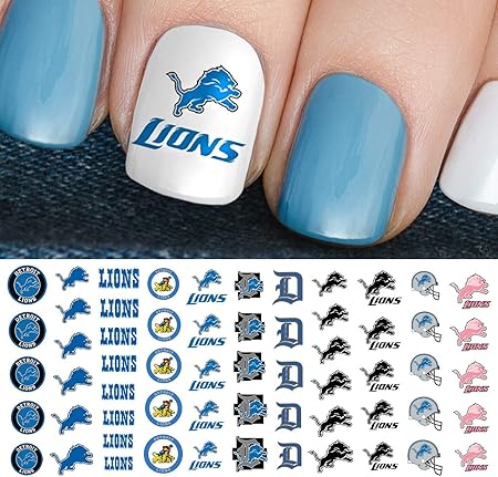 Amazon Careflection Detroit Lions Football Nail Art Decals Salon Quality デトロイトライオンズサッカーネイルアートデカール サロン品質 Careflection シール ステッカー 通販