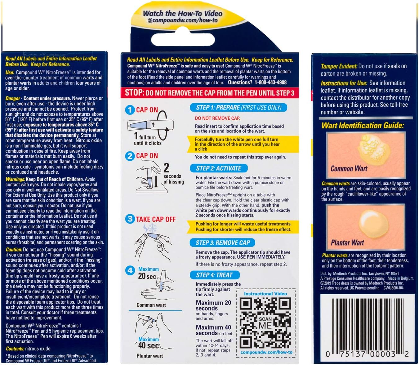 Compound W Nitrofreeze | Wart Removal | 1 Pen & 5 Replaceable Tips: Health & Personal Care