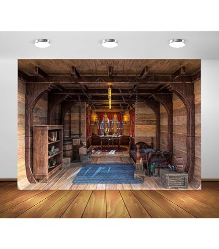 Aoihrraan 2x3m Vintage Pirate Ship Backdrop Vintage Wood Deck Old 4 thumbnail image