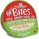 Stella & Chewy's Lil Bites Savory Stews for Small Breeds Chicken & Duck Dinner in Broth, 2.7 Ounce (Pack of 12)
