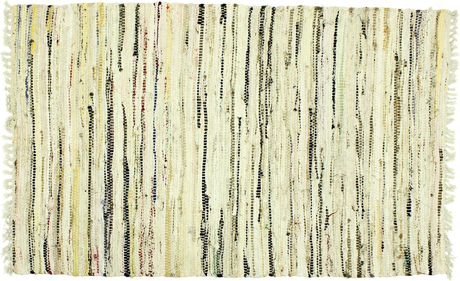 SturbridgeCountry Rag Rug in Stone 48" x 72"