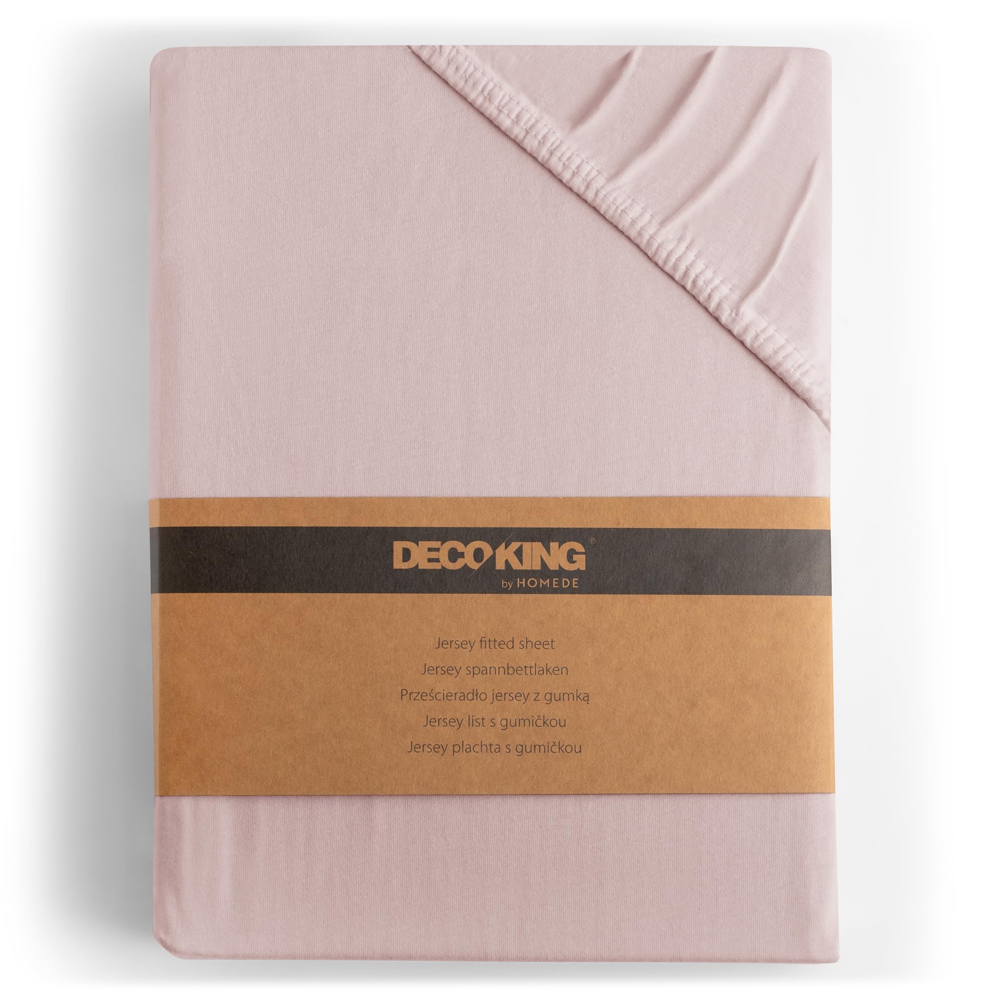 DecoKing Fitted Sheet Small Double 100% Combed Cotton Soft Jersey Bed Sheet 100x200-120x200 cm Lilac Amber — image 1