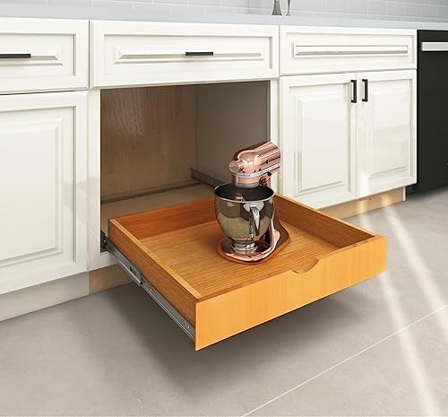 Wooden Utensil drawer Organizer Fully Assembled Pull-out Under