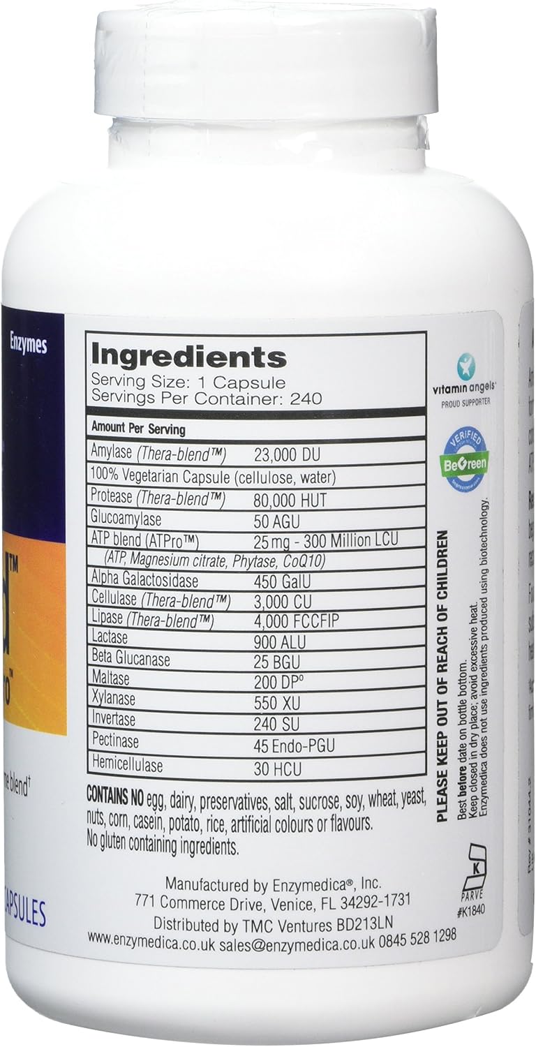 ENZYMEDICA - Digest Gold (240 Capsules), 240 count (Pack of 1) - Image 4