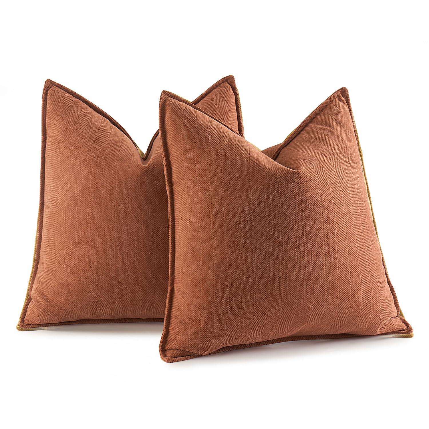 Photo 1 of MIULEE Pack of 2 Burnt Orange Decorative Pillow Covers 26x26 Inch Soft Chenille Couch Throw Pillows Farmhouse Cushion Covers with Elegant Design for Sofa Bedroom Living Room Boho Home Decor