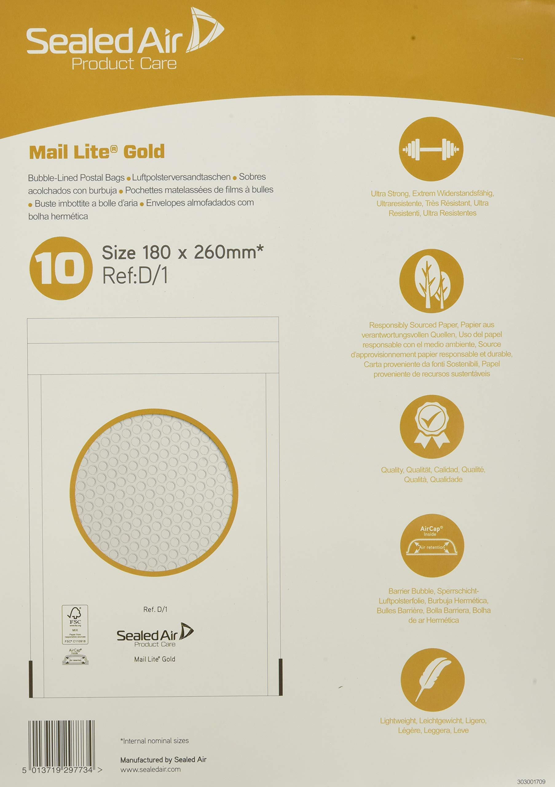 Sealed Air Bubble Padded Envelopes 195799 A