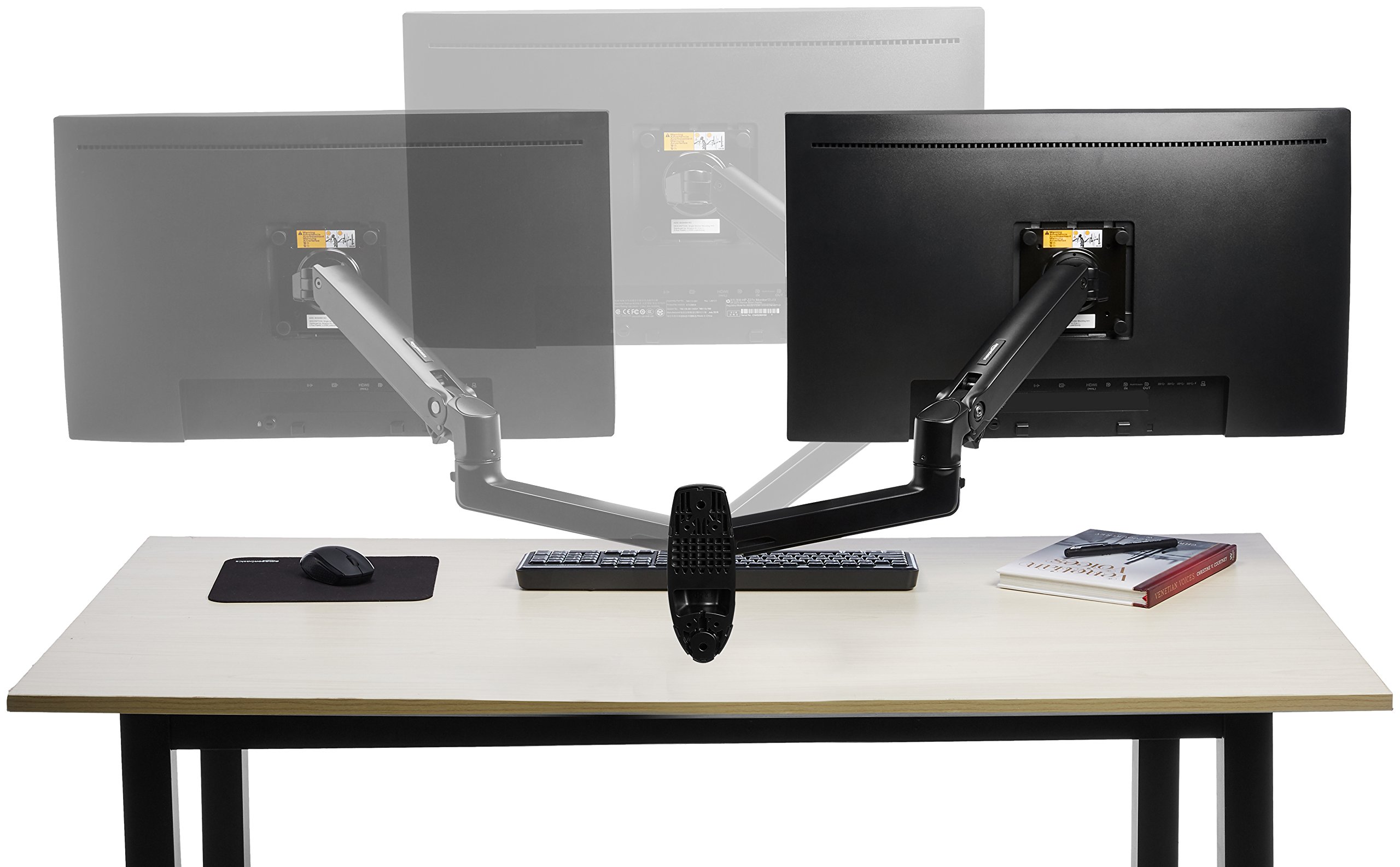 AmazonBasics Premium Wall Mount Computer Monitor and TV Stand Lift